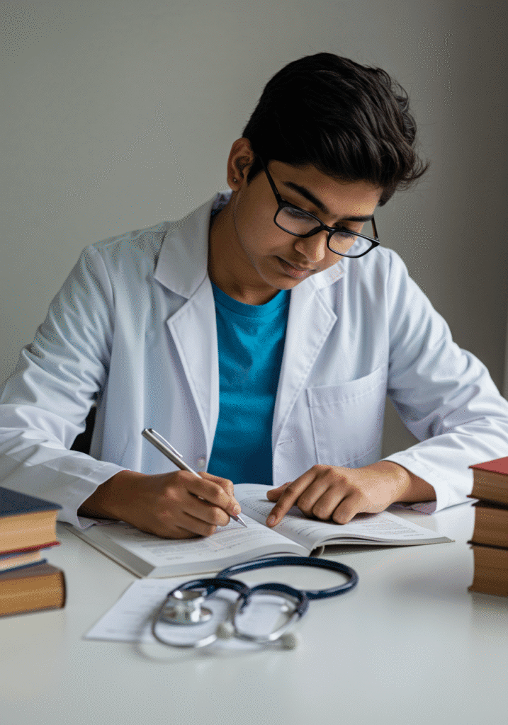 Medical aspirant studying for the NEET UG 2026 re-exam